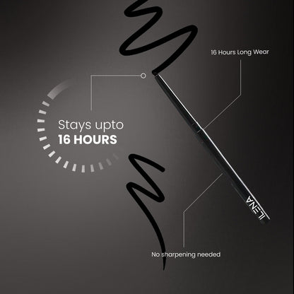 ILENA Sassy Swipe Kajal, 16 Hours Long-lasting, Waterproof, with Almond Oil and Vitamin E, 0.3g, Black, No Chemical, Cruelty & Paraben Free
